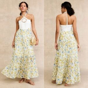 NWT Layered With Love Floral Halter Maxi Dress